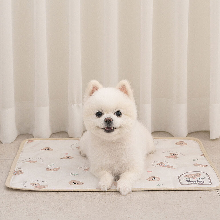 韓國BAILEY💖【梨花娘】夏日必備涼爽親膚降溫舒適防水滿版小熊寵物冰涼墊(3尺寸)