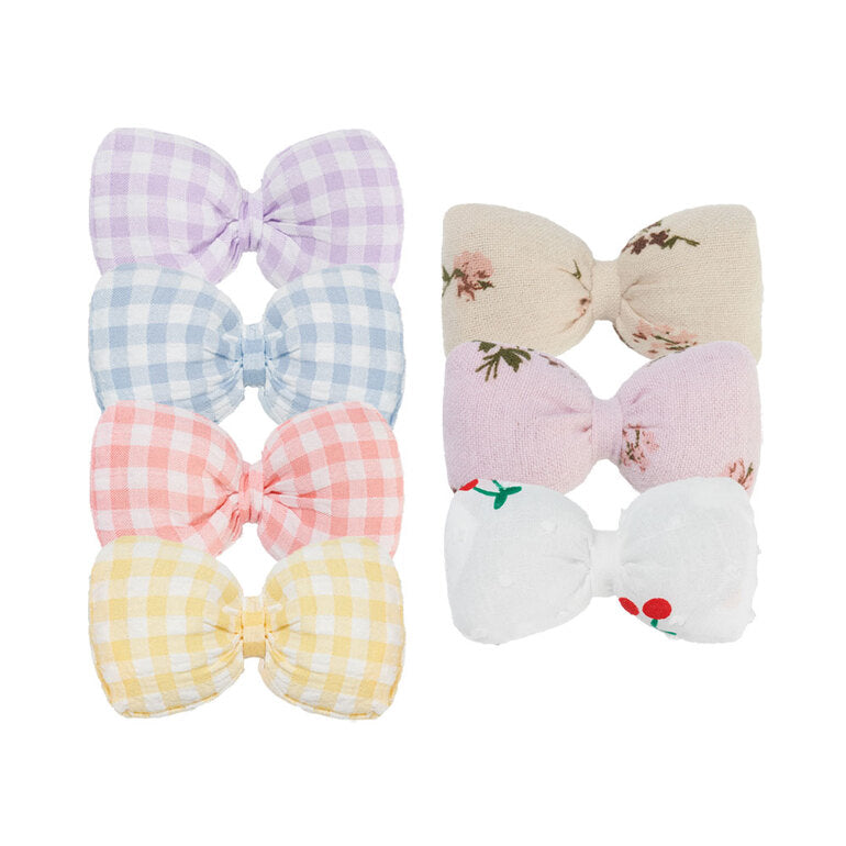 韓國新品上架【梨花娘】🐾BAILEY 🐶韓系甜美可愛蝴蝶結鍛帶寵物髮夾(7色)