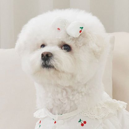 韓國新品上架【梨花娘】🐾BAILEY 🐶韓系甜美可愛蝴蝶結鍛帶寵物髮夾(7色)