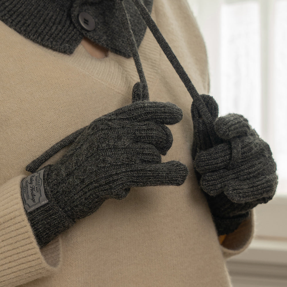 ✈️【梨花娘】韓國BAILEY❄️北歐暖嶼連帽圍脖針織親膚保暖手套親密寵物同款(2色)
