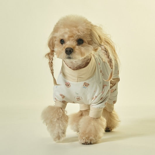 💕【梨花娘總代理】🐾韓國BAILEY 🐶夏日機能冰涼降溫滿版小熊透氣水陸兩用寵物衣(3色)