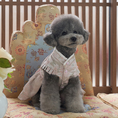 韓國新品上架【梨花娘】🐾BAILEY 🐶秋冬新品 新年編織結掛香包寶貝寵物韓服(2色)