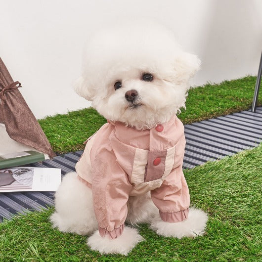 韓國新品上架【梨花娘】🐾BAILEY 🐶秋冬新品 舒適透氣防風防水輕便連帽外出寵物服飾(2色)