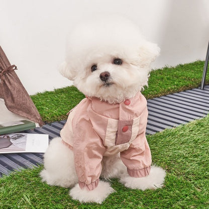 韓國新品上架【梨花娘】🐾BAILEY 🐶秋冬新品 舒適透氣防風防水輕便連帽外出寵物服飾(2色)