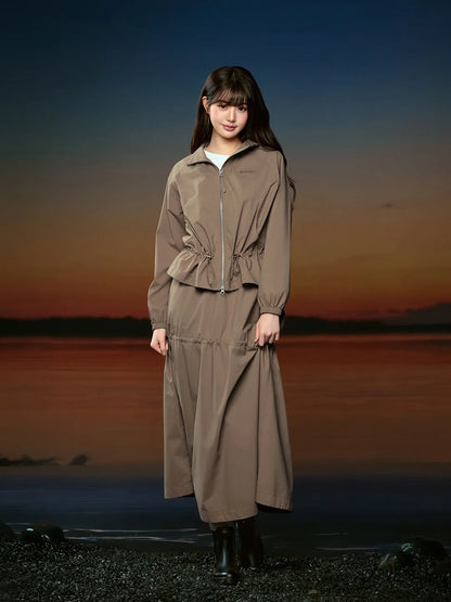 🆕新品上架【梨花娘】法國品牌 EIDER 張員瑛推薦款輕盈抽繩設計防風防潑水套裝(2色)