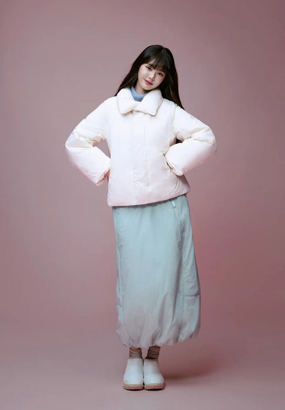 🆕新品上架【梨花娘】法國品牌 EIDER La Belle 張員瑛代言翻領短版羽絨外套(2色)