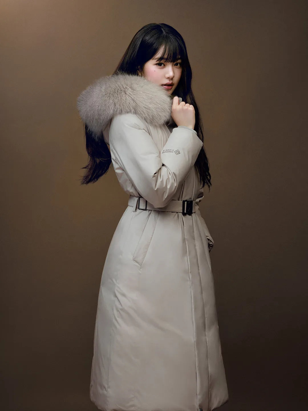 🆕新品上架【梨花娘】法國品牌 EIDER La Bel 張員瑛推薦款連帽狐狸毛領連帽可拆洋裝羽絨大衣外套(2色)