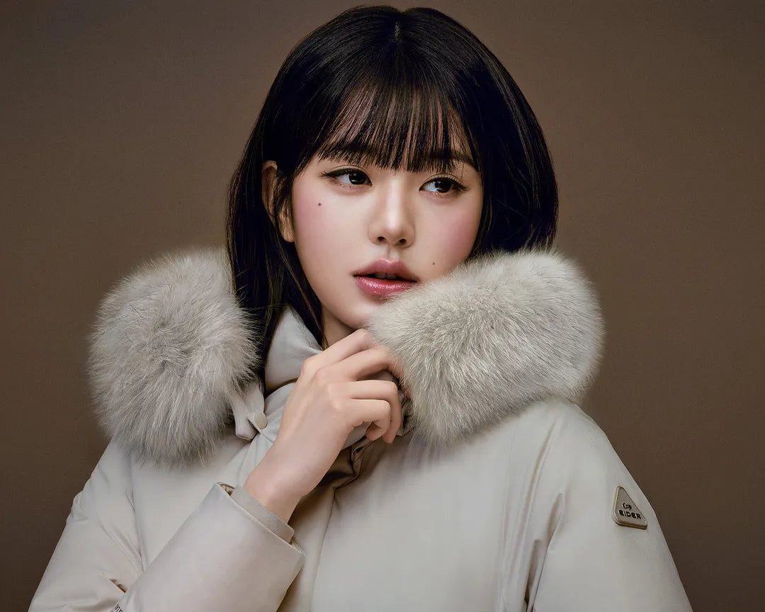 🆕新品上架【梨花娘】法國品牌 EIDER La Bel 張員瑛推薦款連帽狐狸毛領連帽可拆洋裝羽絨大衣外套(2色)