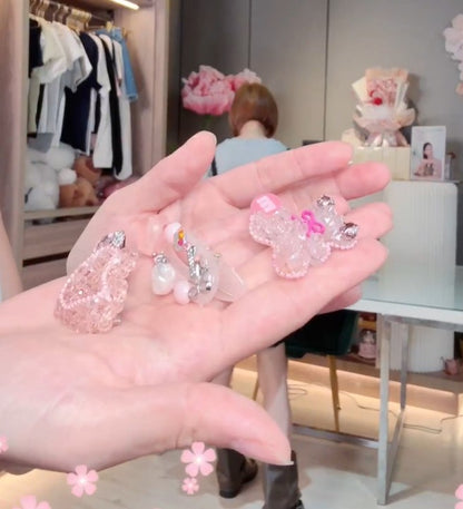 🆕新品上架【梨花瑪雅】奢華閃耀氣質滿鑽精緻水晶髮夾一對兩入禮盒裝💕