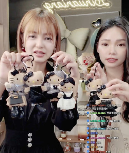 新品上架【梨花瑪雅】💕韓國流行秋冬款法式精品優雅長腿kitty包包愛心釦環吊飾😽