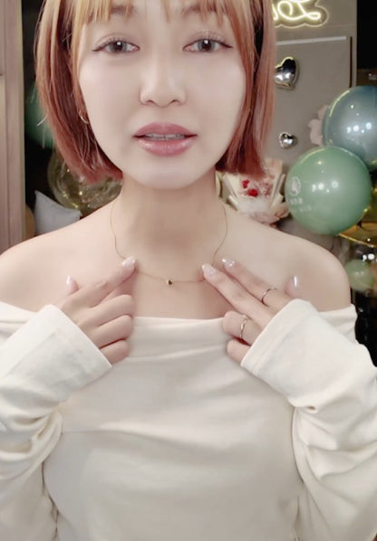 🆕新品上架【梨花瑪雅】專屬於妳💎精緻極細輕奢鎖骨鋯石單鑽項鍊(2色)💕