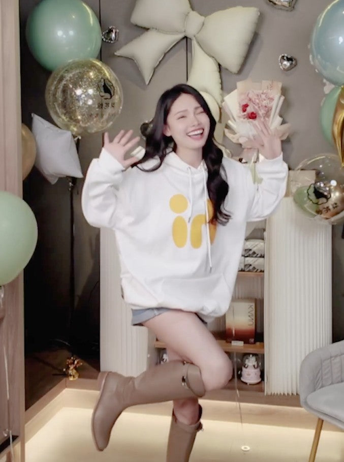 🆕新品上架💖【梨花瑪雅】百搭慵懶閒連連帽寬鬆長板T恤(2色)