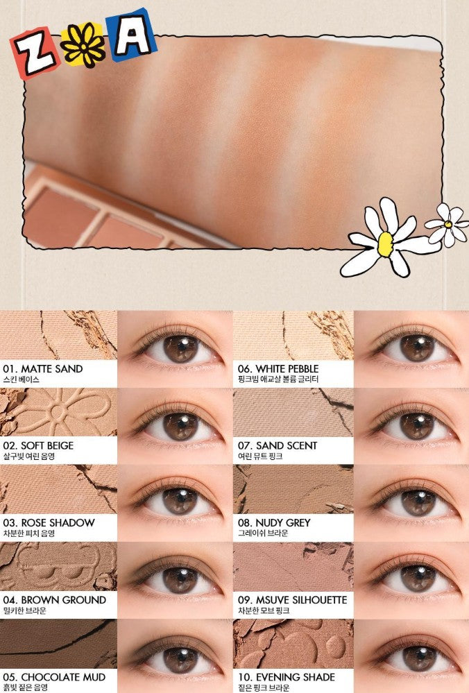 11月新品🔥rom&amp;nd × ZOA&amp;FRIENDS  GD貓咪限量聯名十色眼影盤（贈迷你四色眼影盤）韓國連線