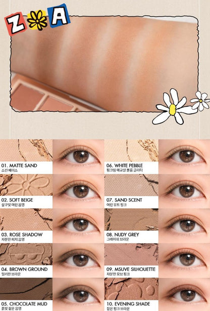 11月新品🔥rom&amp;nd × ZOA&amp;FRIENDS  GD貓咪限量聯名十色眼影盤（贈迷你四色眼影盤）韓國連線