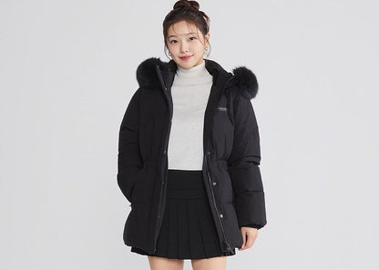 🆕新品上架💖【梨花娘】 韓國品牌Discovery 鵝絨狐狸毛領中長版外套 Kelly(4色)🏆韓國連線
