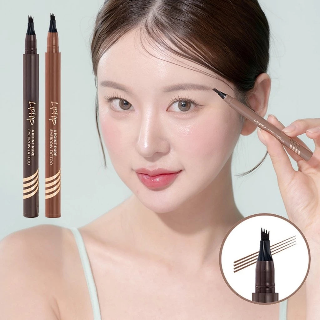 新品上架💖韓國原裝進口LIPHIP暢銷四叉眉筆持久不掉色(2色)(現貨+預購)
