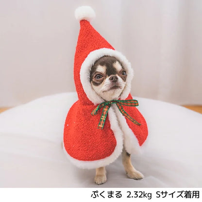 新品上架【梨花娘總代理】🐾日本品牌Solgra 軟綿綿毛茸茸・寵物聖誕節小披風(2色)