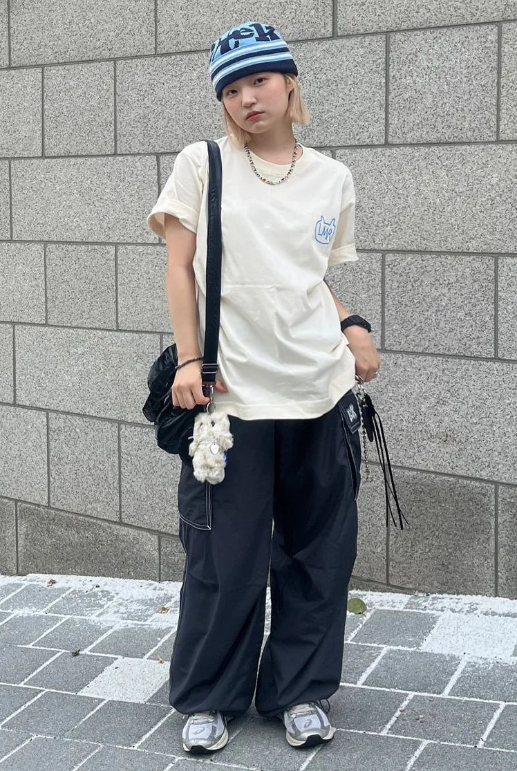 【梨花娘】💕韓國品牌LMR미니 샹뇽이貓咪珍珠愛心掛牌吊飾萌翻鑰匙圈(5色)